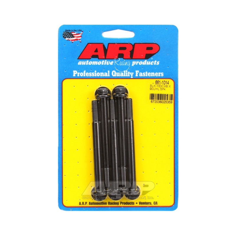 Set de șuruburi și piulițe universale ARP M8 x 1,25 – șuruburi hexagonale cu finisaj negru oxidat (x5) - ARP-661-1014 - 661-1014 - 3666618195766